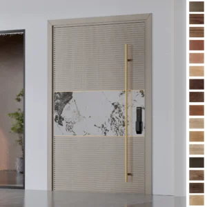 Wooden pivot style with sound insulation and waterproof features.