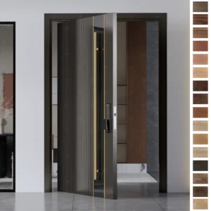 Entry Door featuring a contemporary French pivot design.