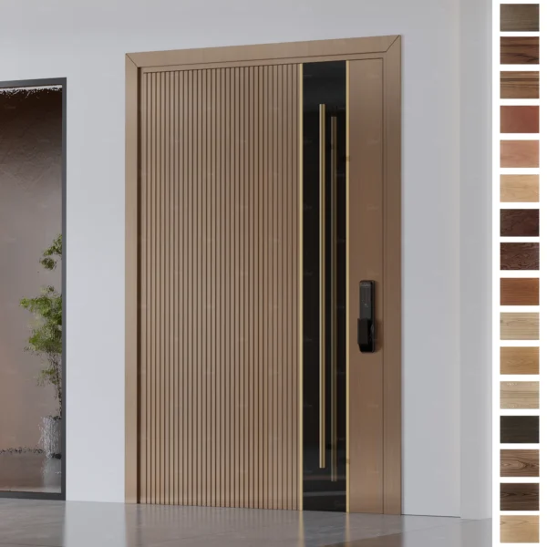 Entry Door crafted from premium wood with French pivot design.