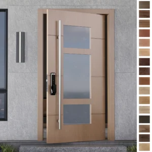 Entry Door with smart lock and pivot design for Germany villas.