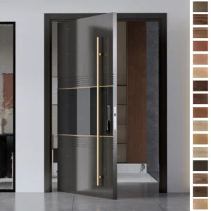 Entry Door designed for grand entrances with solid wood and French elegance.