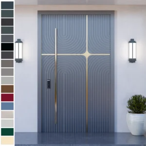 Entry Door built with cast aluminum and a sleek Spain-Germany design.