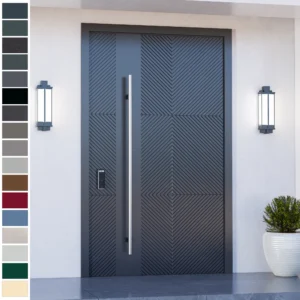 Entry Door made by Foshan's top aluminum door manufacturer.