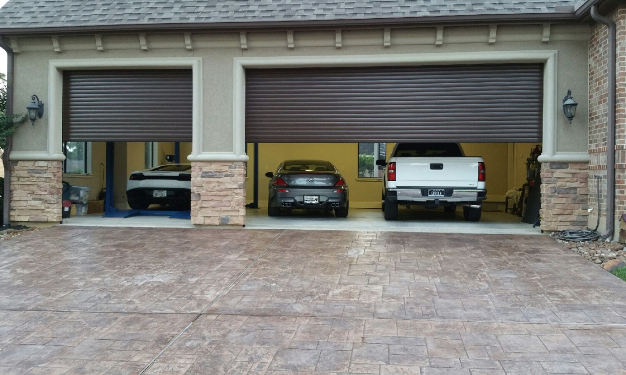 Smart garage door equipped with Wi-Fi and smartphone access.