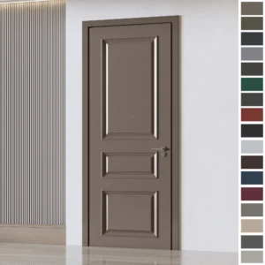 Interior Door in American oak with soundproof design and painted finish.