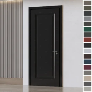 Interior Door Italy style in black wood for modern homes.